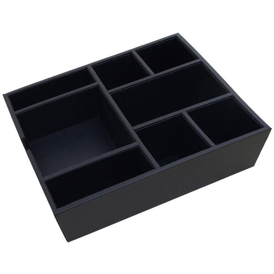 Dacasso Classic Leather Condiment Tray - Durable - Black - Genuine Leather, Faux Leather, Leatherette, Velveteen - 1 Each