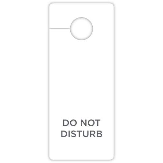 RDI Do-Not-Disturb Hang Sign - 100 / Carton - Do Not Disturb Print/Message - 3" Width x 8" Height - Rectangular Shape - Hanging Hole, Printable - White