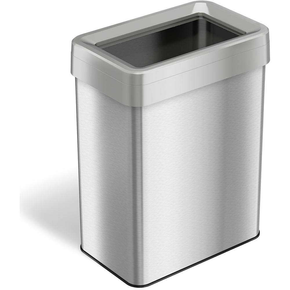 HLS Commercial Stainless Steel Bin Receptacle - Deodorizer - 18 gal Capacity - Rectangular - Fingerprint Proof - 25.8" Height x 10.3" Width x 16" Depth - Stainless Steel - Silver - 1 Each