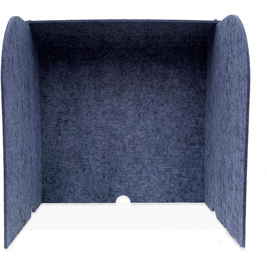 Ghent Acoustic Desktop Surround - 3 Panels - 24" Width x 24" Height x 18" Depth - Polyethylene Terephthalate (PET) Felt - Silver - 1 Each