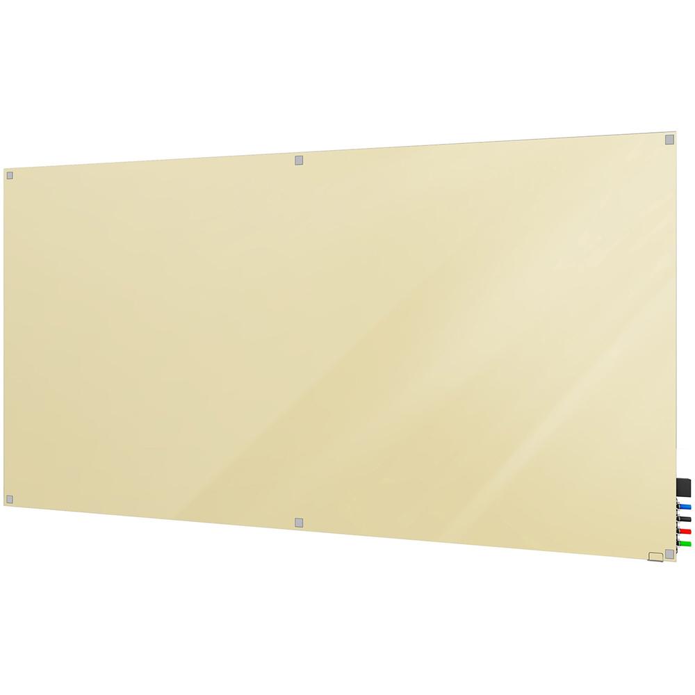 Ghent Harmony Dry Erase Board - 60" (5 ft) Width x 48" (4 ft) Height - Tempered Glass Surface - Beige Back - Square - Magnetic - 1 Each