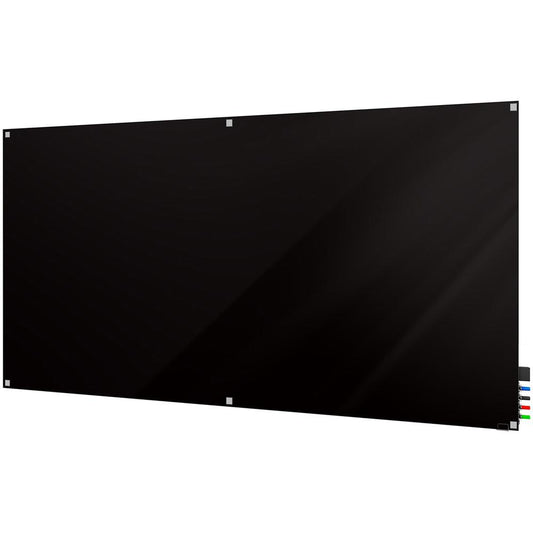 Ghent Harmony Dry Erase Board - 60" (5 ft) Width x 48" (4 ft) Height - Tempered Glass Surface - Black Back - Square - Magnetic - 1 Each