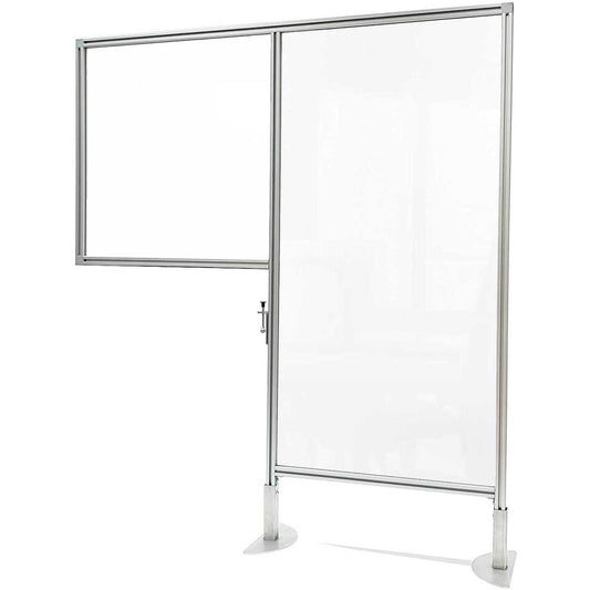 Ghent Panel - 46.8" Width x 57" Height x 10" Depth - Aluminum Frame - Plastic - Clear - 1 Each