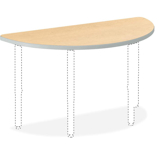 HON Build Series Half-round Tabletop - For - Table TopHalf Round Top - 25" to 34" Adjustment x 60" Width x 30" Depth - Natural Maple