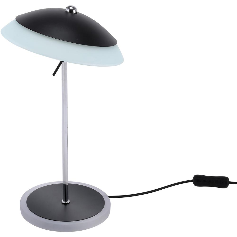 Bostitch Classic Desk Lamp, Black - 8 W LED Bulb - Polished Metal - Adjustable Arm, Flicker-free, Glare-free Light, Adjustable, Adjustable Head, Eco-friendly, Flexible - 450 lm Lumens - Desk Mountable