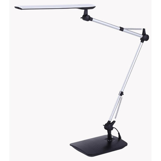 Bostitch Dual Swing Arm Desk Lamp, Black - 5.30 W LED Bulb - Adjustable, Color Temperature Setting, Dimmable, Adjustable Brightness, Rotating Base, Adjustable Head, Foldable, Flicker-free, Glare-free