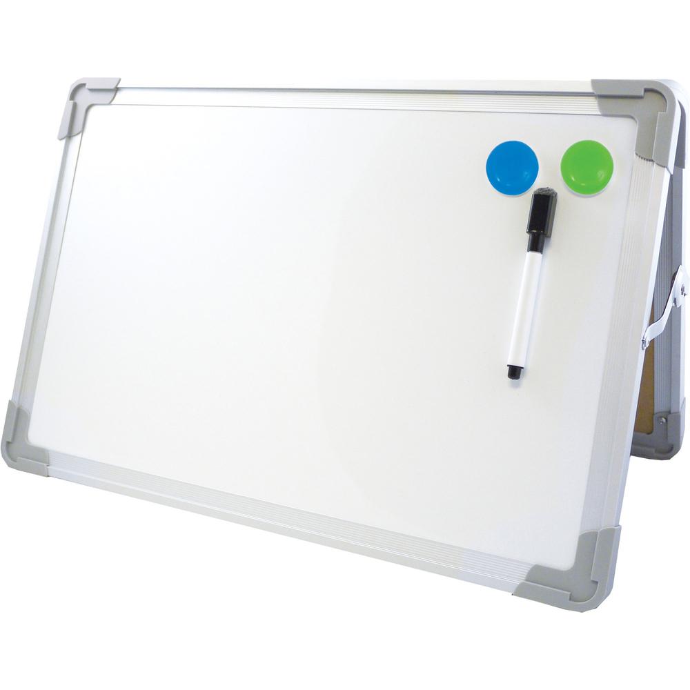 Flipside Desktop Easel Set with Pen and Two Magnets, 20" x 16"