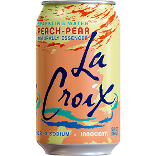 LaCroix Peach-Pear Flavored Sparkling Water - Ready-to-Drink - 12 fl oz (355 mL) - 2 / Carton / Can