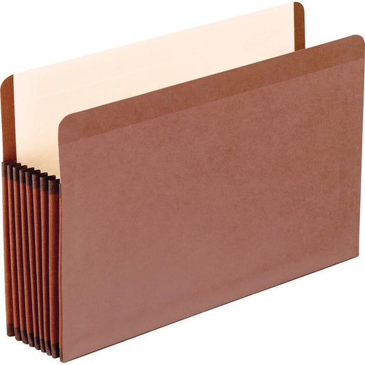 Pendaflex Straight Tab Cut Legal Recycled File Pocket - 8 1/2" x 14" - 7" Expansion - Red Fiber, Polyester - Red Fiber - 30% Recycled - 5 / Box