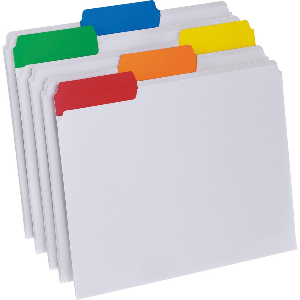 Pendaflex EasyView 1/3 Tab Cut Letter Top Tab File Folder - 8 1/2" x 11" - Top Tab Location - Assorted Position Tab Position - Poly - Clear - 25 / Box