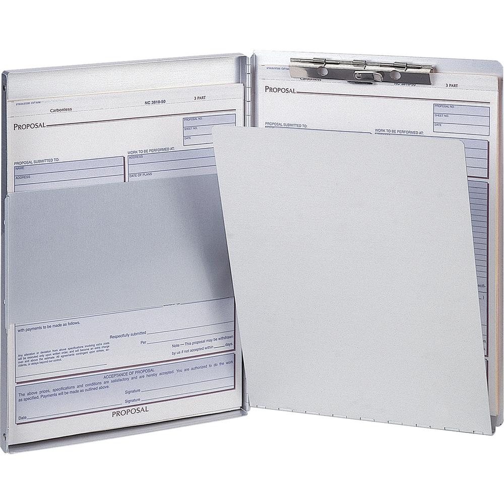 Officemate Side-Loading Form Holder - Storage for 30 Sheet - Side Opening - 8 1/2" x 12" - Aluminum - 1 Each