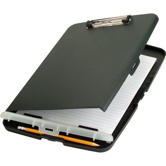 Slim Clipboard with Storage Box, Low Profile Clip & Storage Compartment