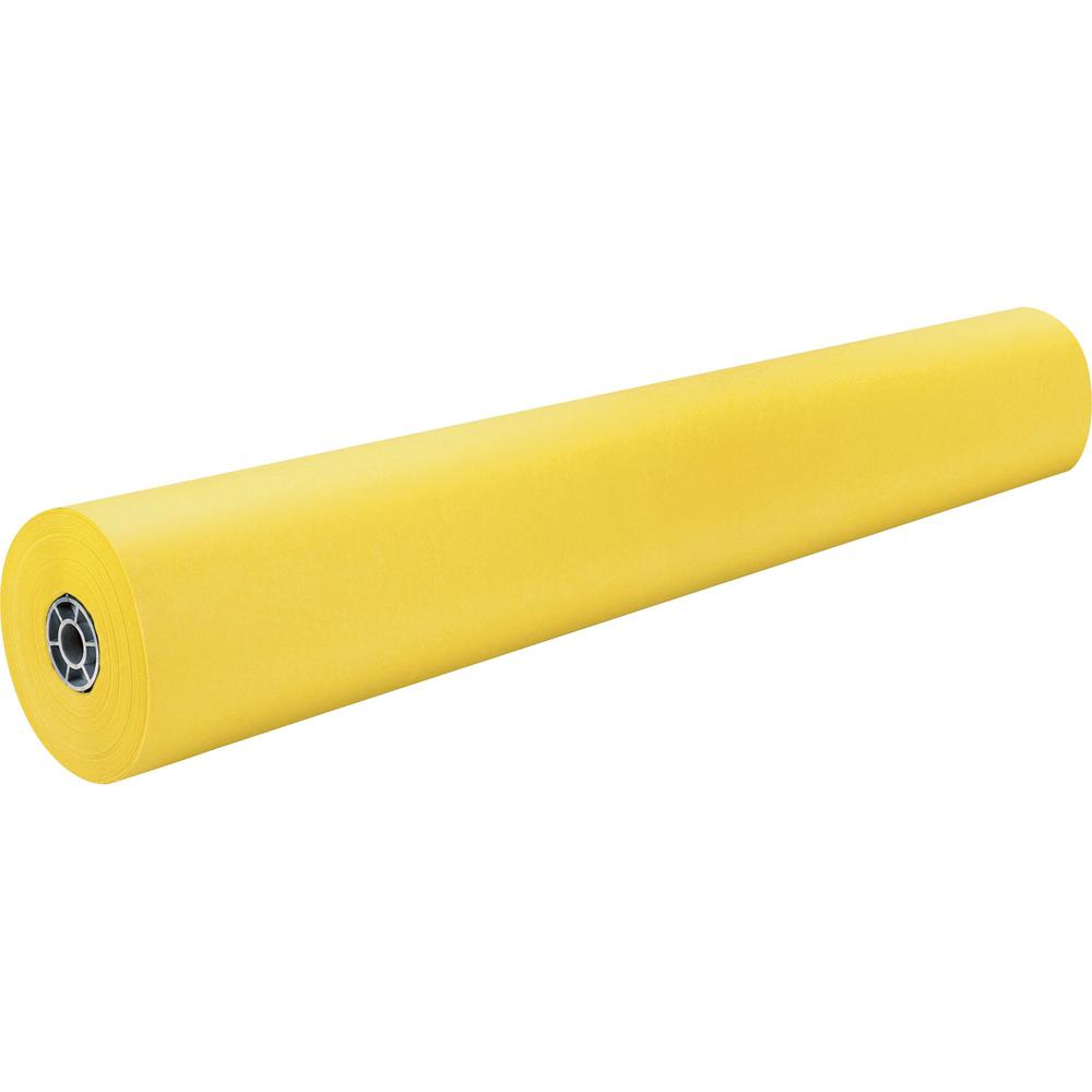 Rainbow Kraft Colored Kraft Duo-Finish Kraft Paper - ClassRoom Project - 36"Width x 1000 ftLength - 1 / Roll - Yellow - Kraft