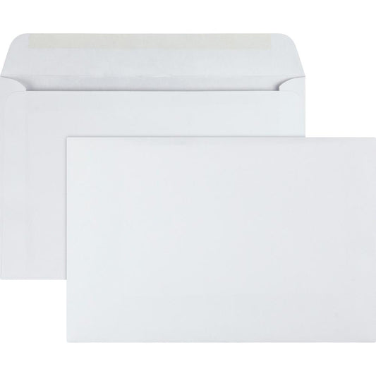 Quality Park 6 x 9 Booklet Envelopes with Open Side for Easy Insertion - Catalog - #6 1/2 - 6" Width x 9" Length - 24 lb - Gummed - 100 / Box - White