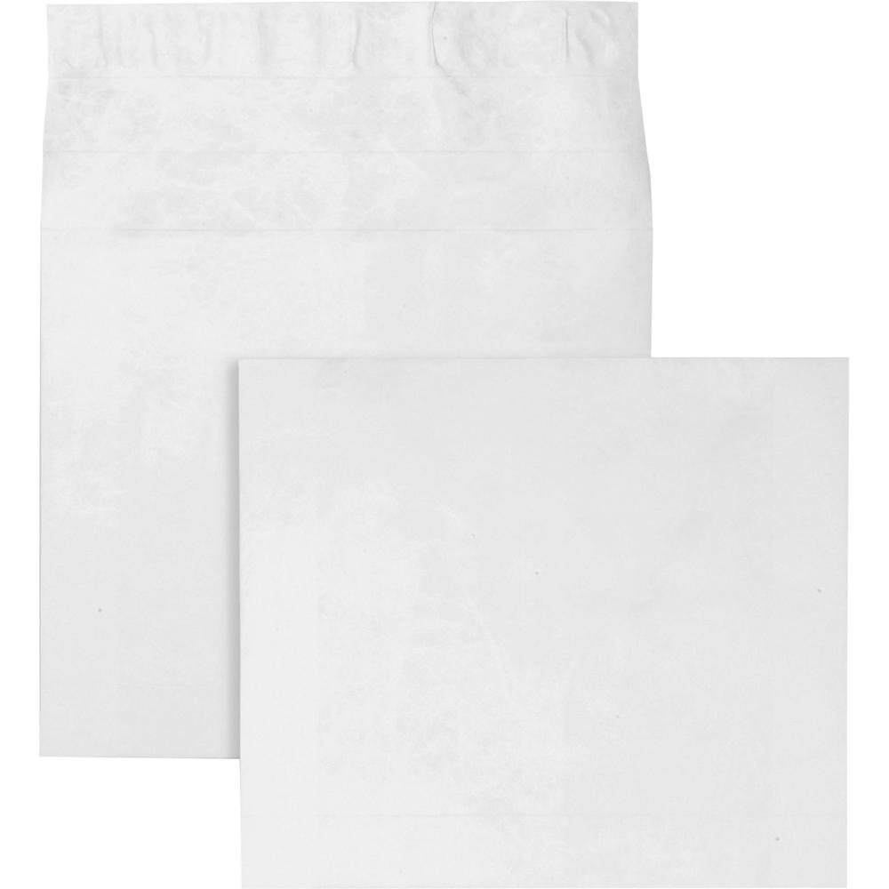 Survivor&reg; 10 x 15 x 2 DuPont Tyvek Expansion Mailers with Self-Seal Closure - Expansion - 10" Width x 15" Length - 2" Gusset - 18 lb - Peel & Seal - Tyvek - 100 / Carton - White