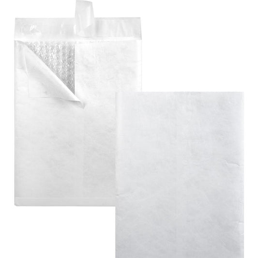 Quality Park Survivor Plus Tyvek Bubble Mailers - Bubble - 9" Width x 12" Length - Self-sealing - Tyvek - 25 / Box - White