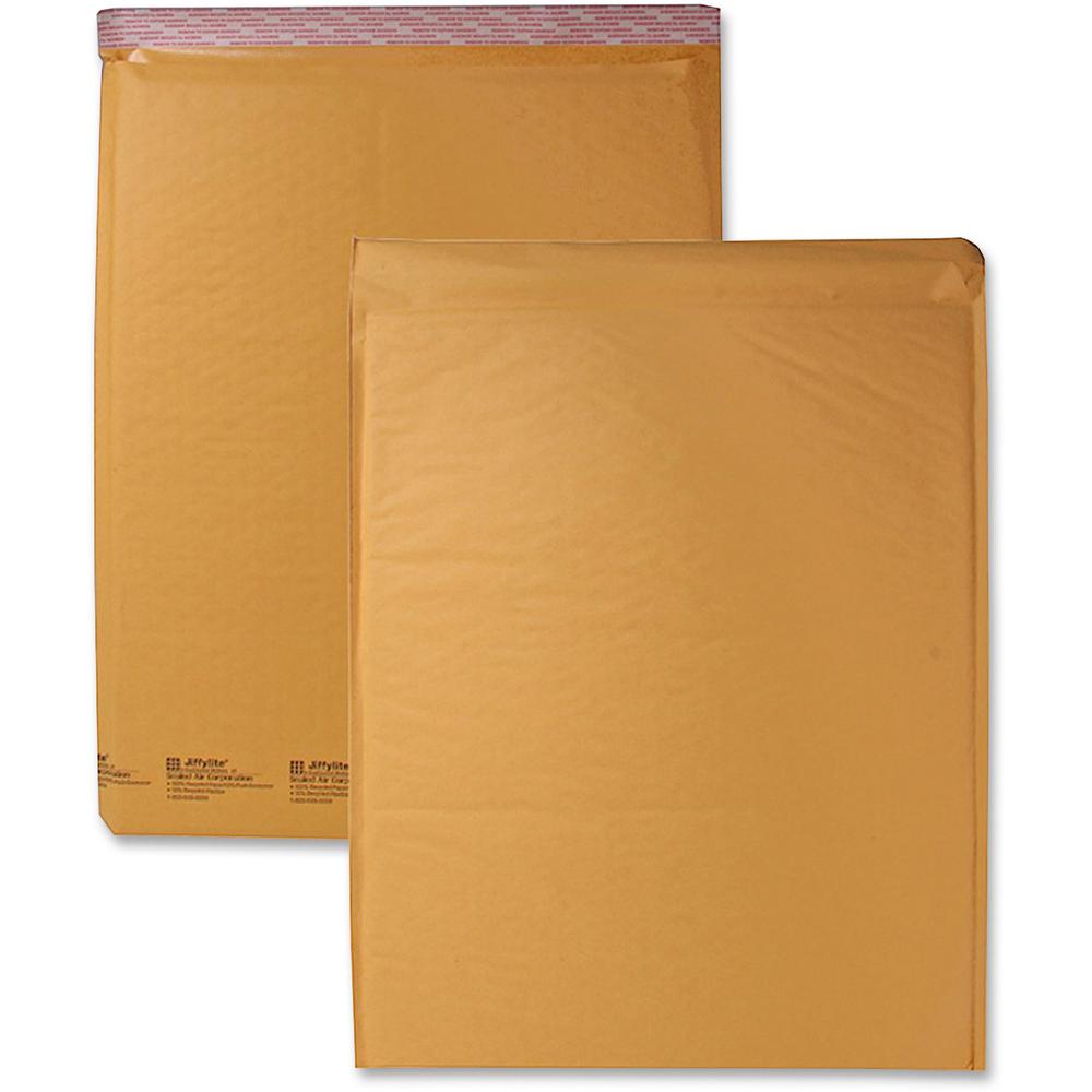 Sealed Air JiffyLite Cellular Cushioned Mailers - Bubble - #7 - 14 1/4" Width x 20" Length - Peel & Seal - Kraft - 25 / Carton - Kraft