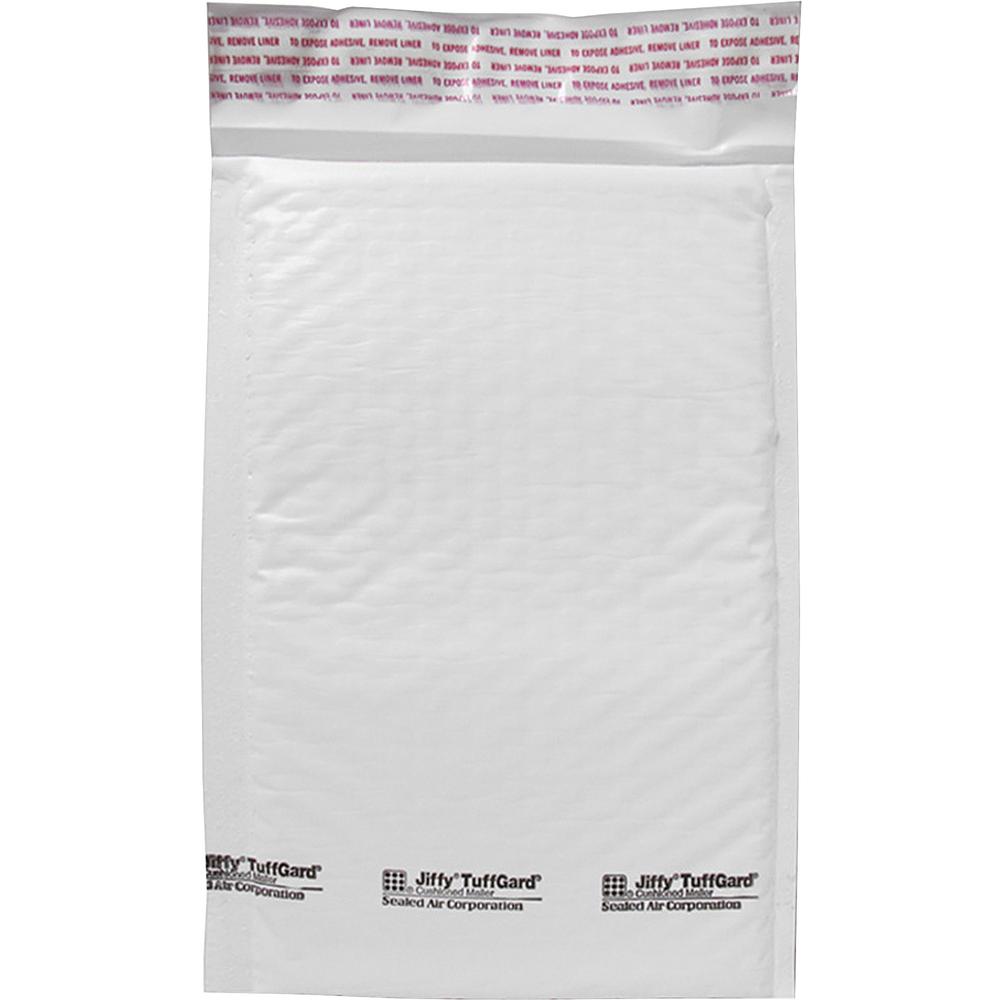 Sealed Air Tuffgard Premium Cushioned Mailers - Bubble - #0 - 6" Width x 10" Length - Peel & Seal - Poly - 25 / Carton - White