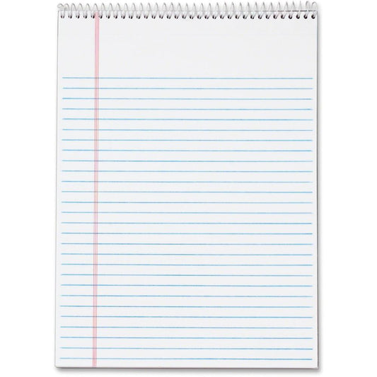 TOPS Docket Wirebound Legal Writing Pads - Letter - 70 Sheets - Wire Bound - 0.34" Ruled - 16 lb Basis Weight - Letter - 8 1/2" x 11" - 11" x 8.5" - White Paper - Perforated, Hard Cover, Stiff-back, S