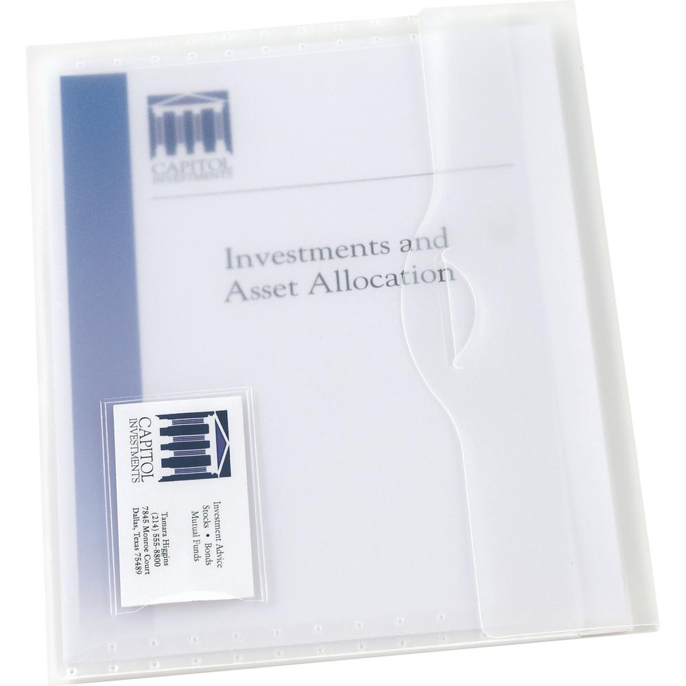 Avery&reg; Letter File Wallet - 8 1/2" x 11" - 50 Sheet Capacity - 1 Front Pocket(s) - Poly - Clear - 12 / Box