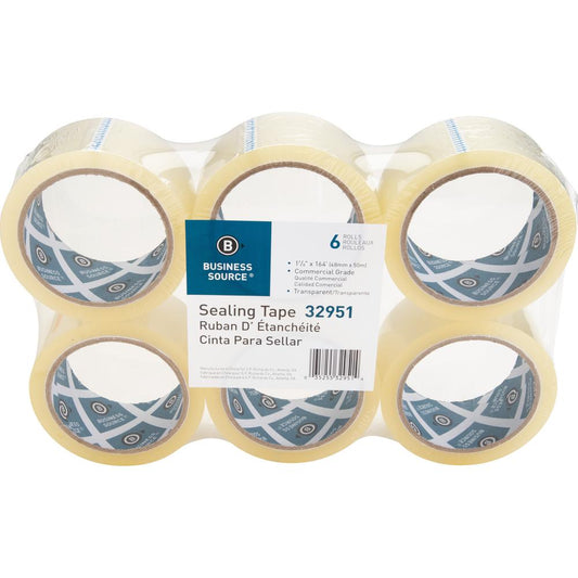 Business Source 3" Core Sealing Tape - 55 yd Length x 1.88" Width - 3" Core - Pressure-sensitive Poly - 2 mil - Adhesive Backing - Abrasion Resistant, Moisture Resistant, Split Resistant - For Packing