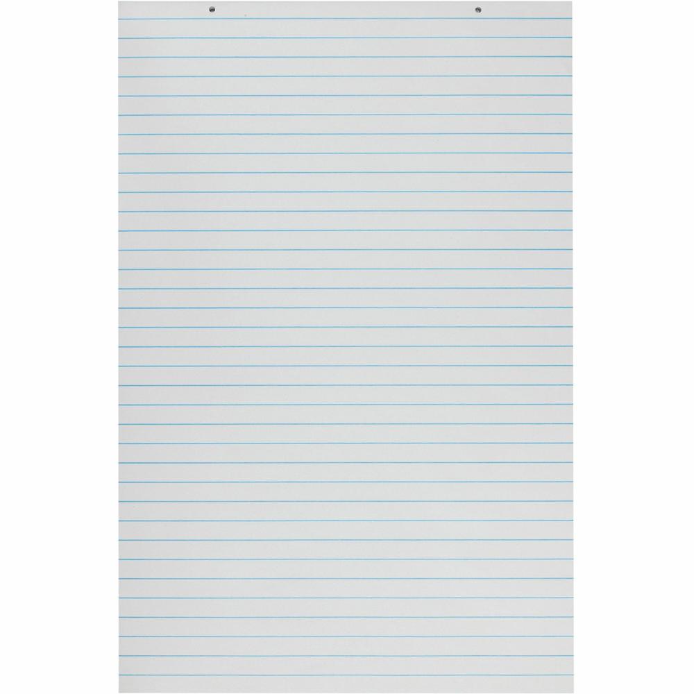 Pacon Ruled Chart Pad - 100 Sheets - Glue - Front Ruling Surface - 1" Ruled - 24" x 36" - White Paper - Chipboard Backing, Hole-punched, Recyclable - 1 Each