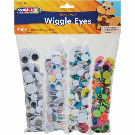 Creativity Street Wiggle Eyes Assortment - Craft - 500 Piece(s) - 500 / Pack - Assorted