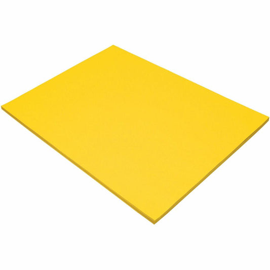 Tru-Ray Construction Paper - 24"Width x 18"Length - 76 lb Basis Weight - 50 / Pack - Yellow - Sulphite