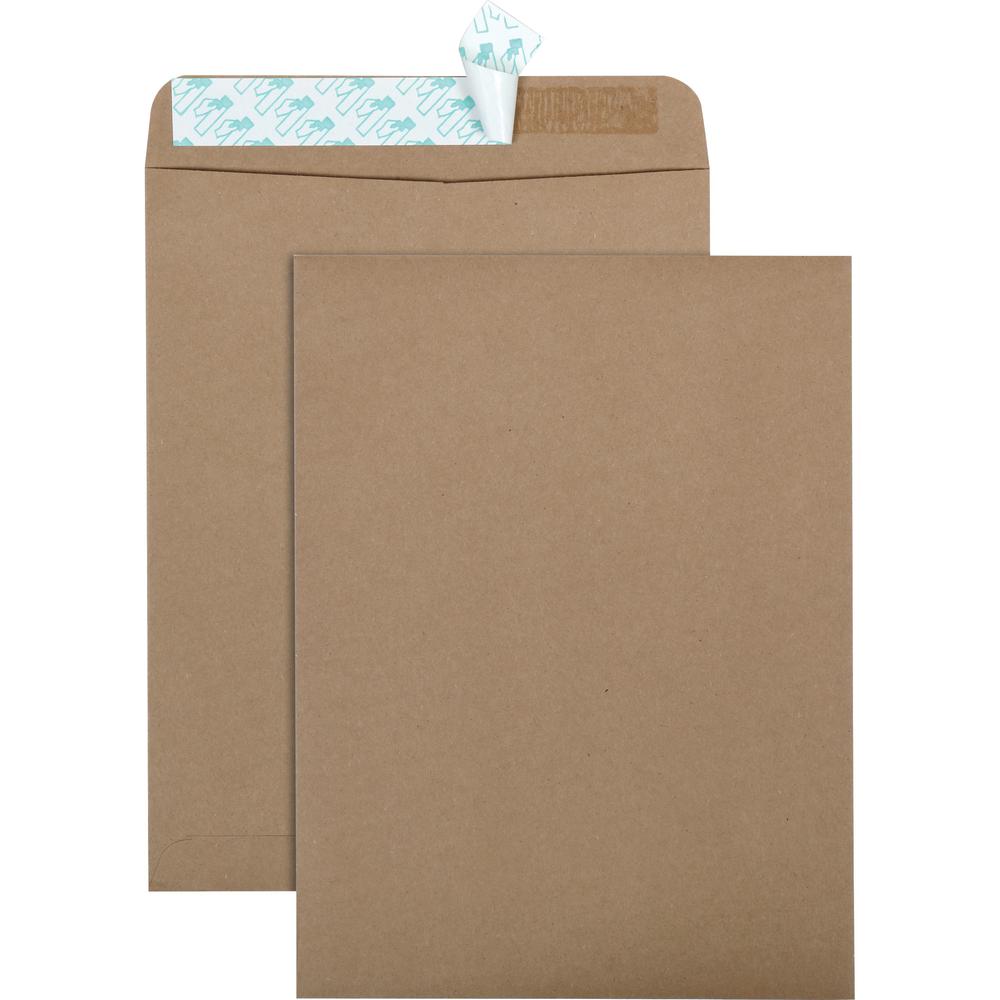 Quality Park 9 x 12 Catalog Mailing Envelopes with Redi-Strip&reg; Self-Seal Closure - Catalog - 9" Width x 12" Length - 24 lb - Peel & Seal - 100 / Box - Kraft