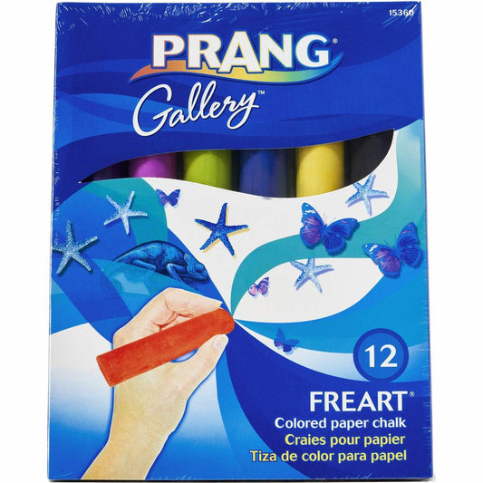 Prang Freart Oversized Chalk - 4" Length - 1" Diameter - Assorted - 12 / Box - Non-toxic