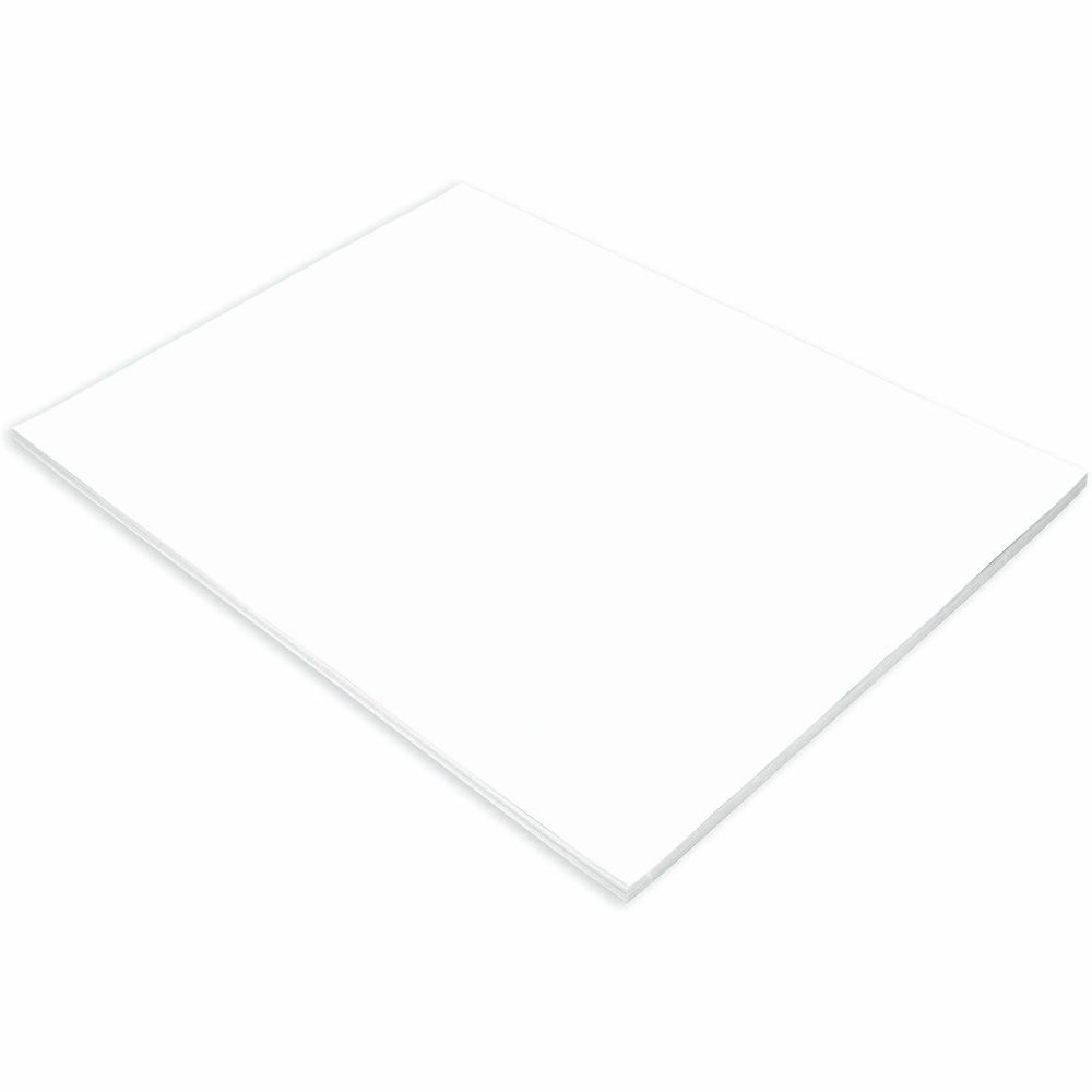 Tru-Ray Construction Paper - Project, Bulletin Board - 24"Width x 18"Length - 50 / Pack - White - Sulphite