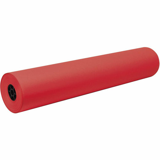 Decorol Flame-Retardant Art Paper Roll - Art, Classroom, Office, Banner, Bulletin Board - 7"Height x 36"Width x 1000 ftLength - 1 / Roll - Festive Red - Sulphite