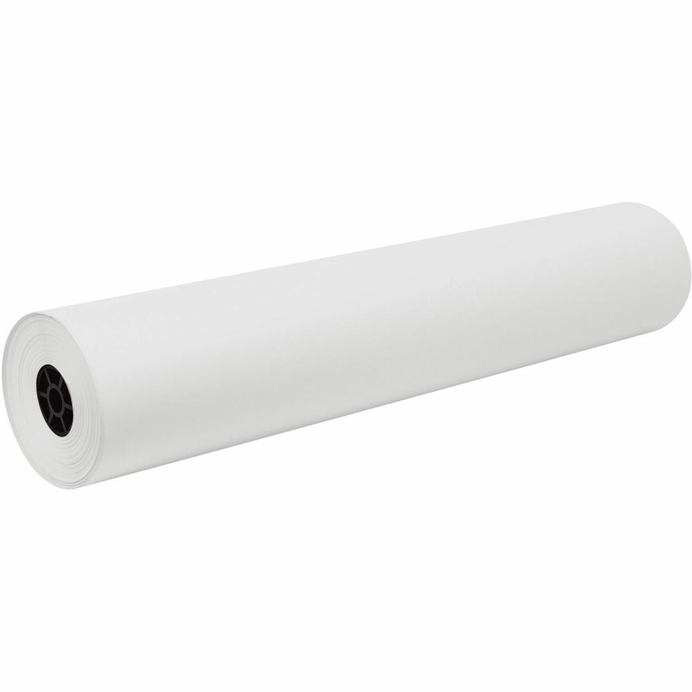 Decorol Flame-Retardant Art Paper Roll - Art, Classroom, Office, Banner, Bulletin Board - 7.40"Height x 36"Width x 1000 ftLength - 1 / Roll - White - Sulphite