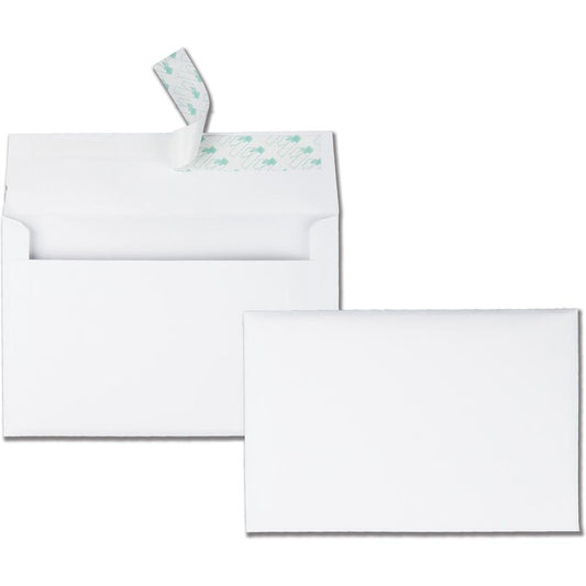 Quality Park A9 Greeting Card Envelopes with Self Seal Closure - Announcement - 5 3/4" Width x 8 3/4" Length - 24 lb - Peel & Seal - 100 / Box - White