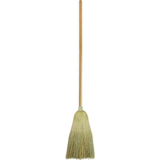 Genuine Joe Janitor Lobby Blend Broom - 11" Fiber Bristle - 56" Handle Length - Wood Handle - 1 Each