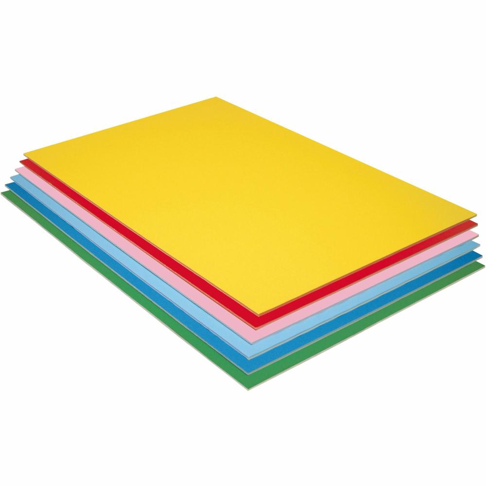 UCreate Economy Foam Boards - 30"Height x 20"Width - 12 / Carton - Assorted - Foam