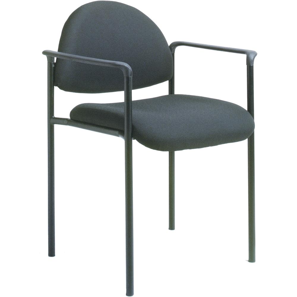 Boss Diamond Stacking Chair with Arm - Black - Crepe