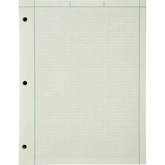 Ampad Engineering Computation Pad - 200 Sheets - Both Side Ruling Surface - Ruled Margin - 15 lb Basis Weight - Letter - 8 1/2" x 11" - Green Tint Paper - Chipboard Backing - 1 / Pad