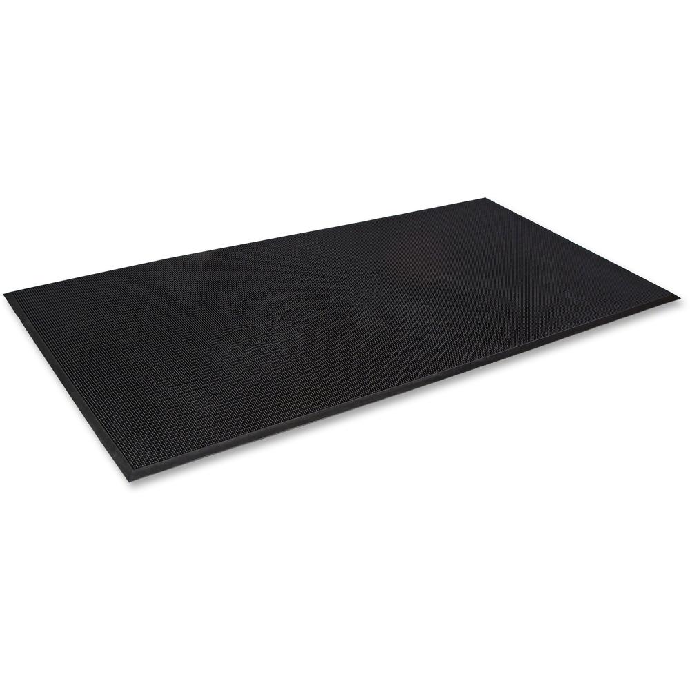 Crown Mats Mat-A-Dor Rubber Fingertip Scraper Mat - Entryway, Floor, Home, Office, Indoor, Outdoor - 72" Length x 36" Width x 0.63" Thickness - Rectangular - Rubber - Black - 1Each