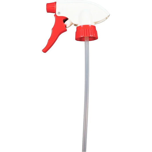 Genuine Joe Standard 9" Trigger Sprayer - 24 / Carton - Red, White