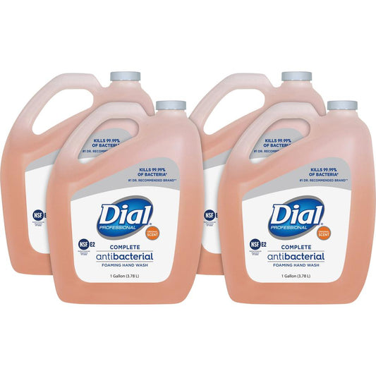 Dial Complete Antibacterial Foaming Hand Wash Refill - Original ScentFor - 1 gal (3.8 L) - Kill Germs - Hand - Antibacterial - 4 / Carton