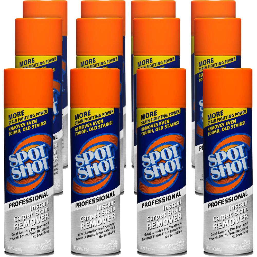 Spot Shot Professional Instant Carpet Stain Remover - For Carpet - 18 fl oz (0.6 quart) - 12 / Carton - Odor Neutralizer