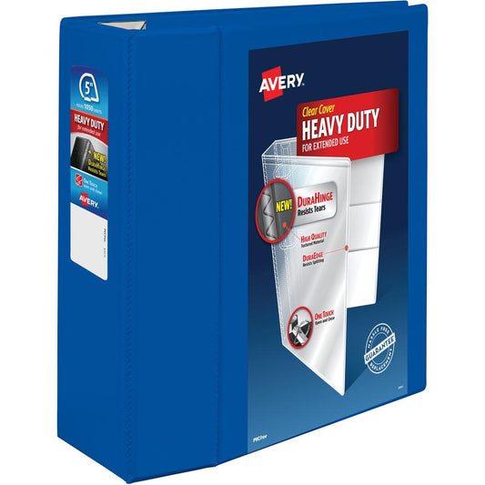 Avery&reg; Heavy-Duty View Pacific Blue 5" Binder (79817) - Avery&reg; Heavy-Duty View 3 Ring Binder, 5" One Touch EZD&reg; Rings, 2.3/4.8" Spine, 1 Pacific Blue Binder (79817)