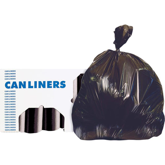 Heritage AccuFit RePrime Can Liners - 23 gal/55 lb Capacity - 28" Width x 45" Length - 0.90 mil (23 Micron) Thickness - Black - Resin - 8/Carton - 25 Per Roll - Can