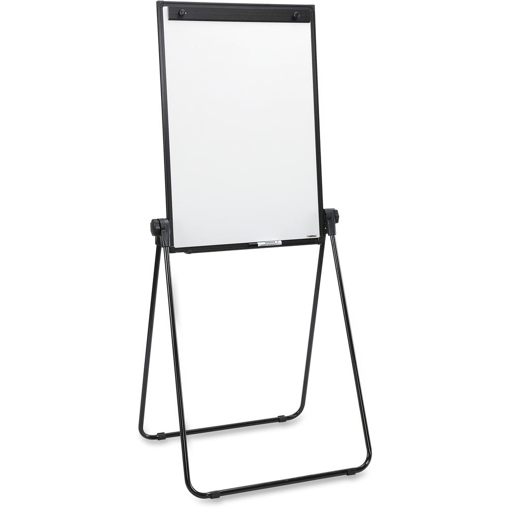 Lorell 2-sided Dry Erase Easel - 36" (3 ft) Width x 24" (2 ft) Height - Melamine Surface - Black Steel Frame - Rectangle - 1 Each