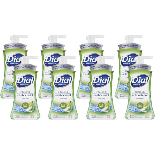 Dial Complete Foaming Hand Wash - Fresh Pear ScentFor - 7.5 fl oz (221.8 mL) - Pump Bottle Dispenser - Kill Germs - Hand - Antibacterial - 8 / Carton