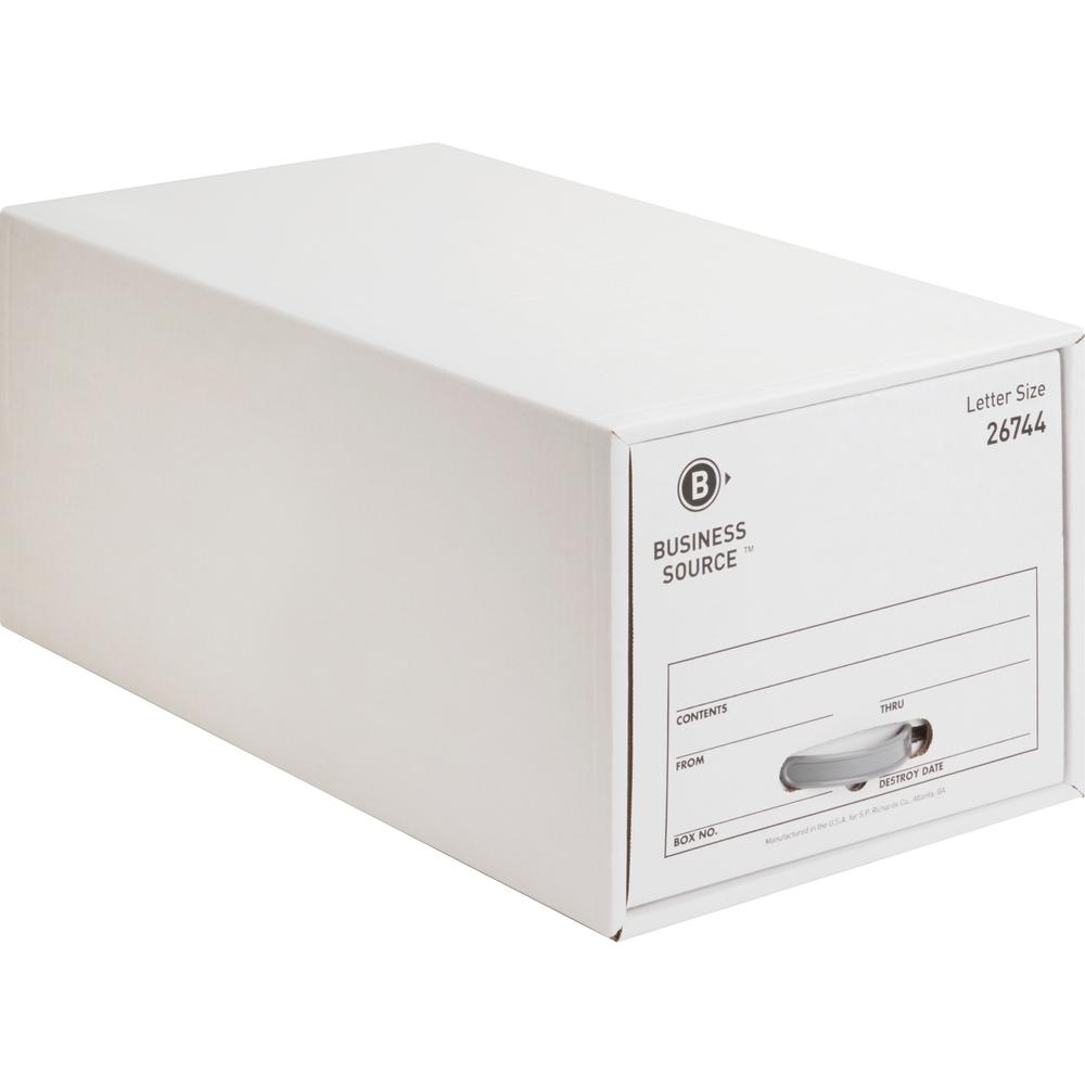 Business Source Stackable File Drawer - Internal Dimensions: 12.25" Width x 23.50" Depth x 10.25" Height - External Dimensions: 14" Width x 25.3" Depth x 11.5" Height - Media Size Supported: Letter -