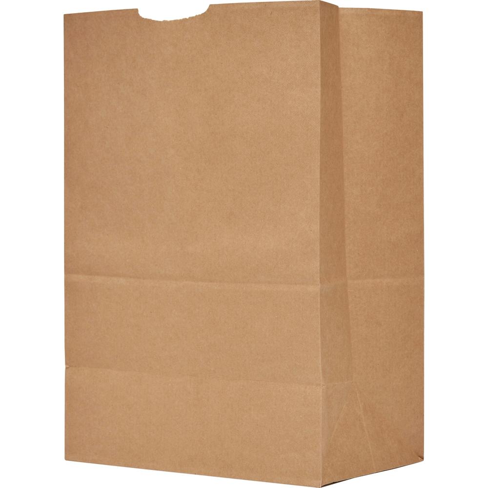 AJM Packaging Grocery Sacks - 12" Width x 17" Length x 7" Depth - Kraft - Kraft - 500/Carton - Grocery, Food