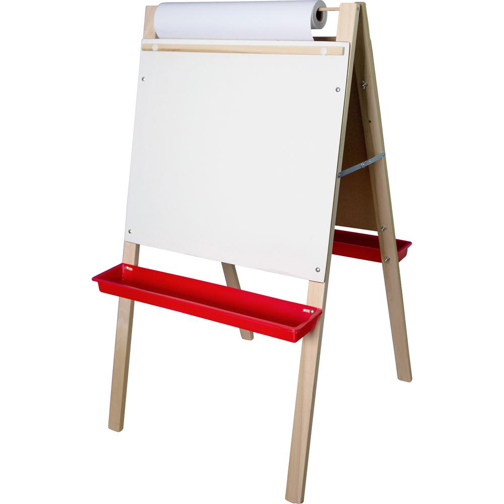 Flipside Adjustable Paper Roll Easel - White/Green Surface - Rectangle - Assembly Required - 1 Each