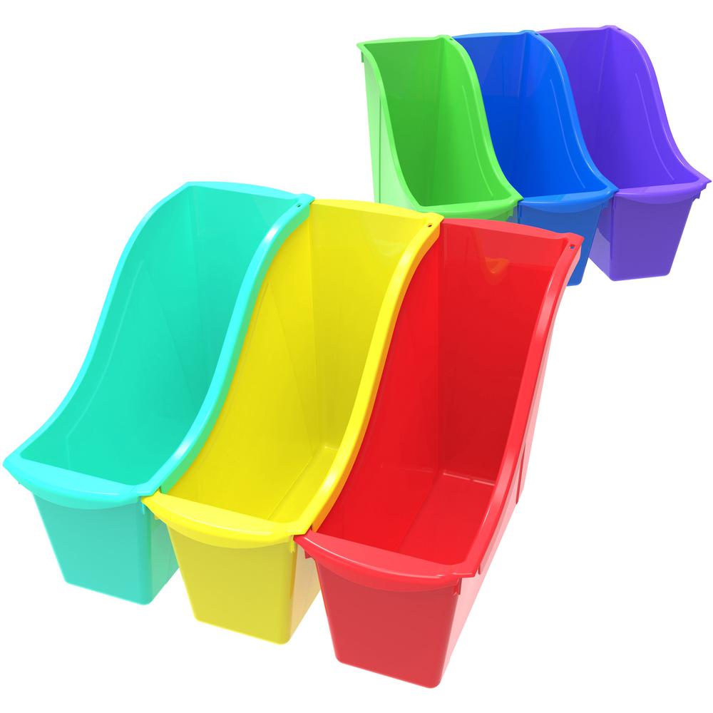 Small Book Bin, Assorted Color, Set of 6